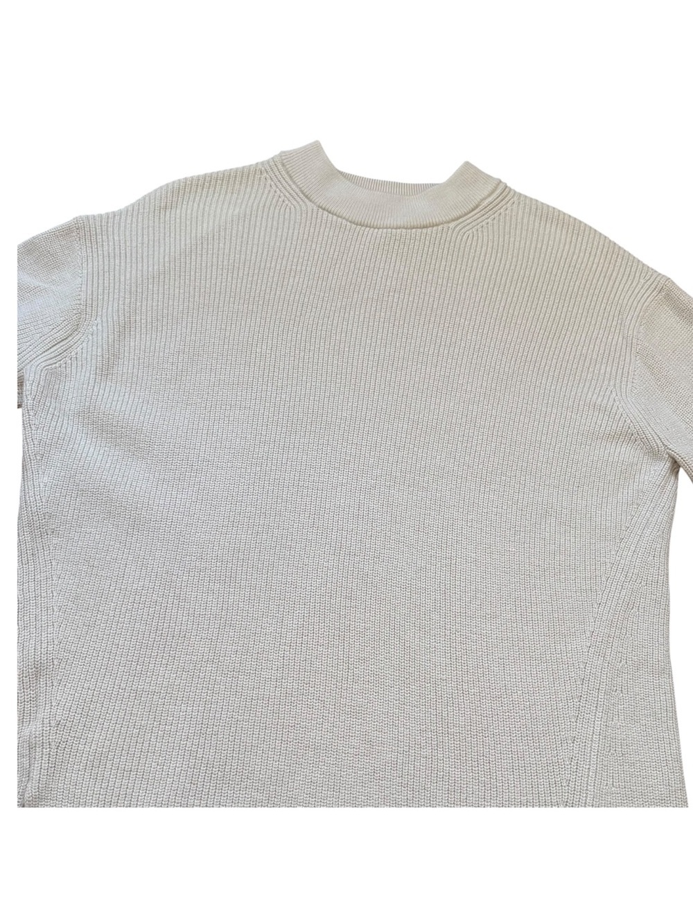 Lululemon Merino Wool Blend Ribbed Crewneck Sweater Size 4 White Opal - Picture 7 of 16